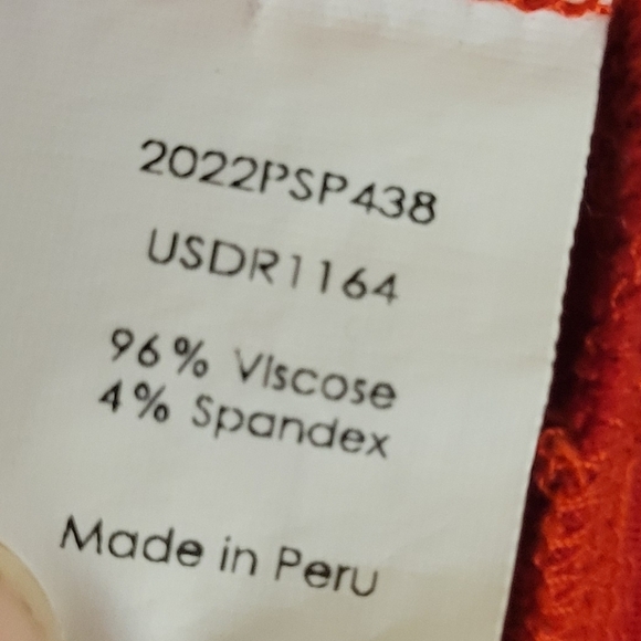 Universal Standard Poise Red V-neck Zipper Pocket Comfy Midi Dress Size XS 10/12 - Picture 9 of 12